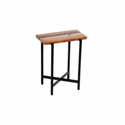 New ⌛ Rectangle End Tables & Side Tables Alaterre Furniture Rivers Edge Acacia Wood And Acrylic Nesting End Tables - Set Of 2 ⭐