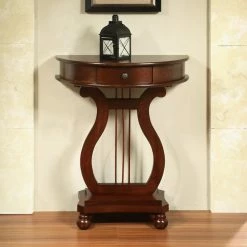 Best reviews of 🎉 Other Shapes - End Tables & Side Tables All Things Cedar Half Moon Harp End Table 👏