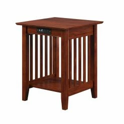 Hot Sale 🧨 Square End Tables & Side Tables AFI Furnishings Mission Printer Stand / End Table With Charging Station 🧨
