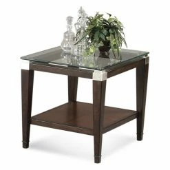 Best deal ⌛ Bassett Mirror Company Rectangle End Tables & Side Tables Bassett Mirror Dunhill Rectangular End Table 🔔