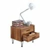 New 🛒 Rectangle End Tables & Side Tables Benzara Contemporary 2 Drawer End Table 😉