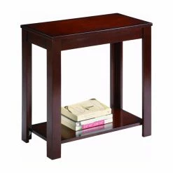 Best Pirce 🧨 Rectangle End Tables & Side Tables Benzara Enchanting Wooden Chairside Table 😉