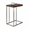 Buy 🧨 Rectangle End Tables & Side Tables Benzara Classic Brown Wooden Top Snack Table 🌟