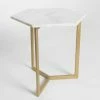 Budget 🎉 Other Shapes - End Tables & Side Tables Best Home Fashion Prince Hexagon Marble Top Accent Table 😉