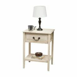Best Pirce ✨ Best Selling Home Rectangle End Tables & Side Tables Banks Single Drawer Rectangular Accent End Table 🧨