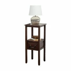 Budget 🤩 Best Selling Home Square End Tables & Side Tables Rivera Square Accent Table With Drawer 😍