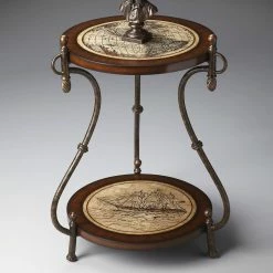 Best Sale ⌛ Butler Specialty Round End Tables & Side Tables Butler Accent Table 23 Diam. - Heritage 😍