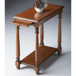 Budget 💯 Butler Specialty Rectangle End Tables & Side Tables Butler Chairside Table - Olive-ash Burl 🤩