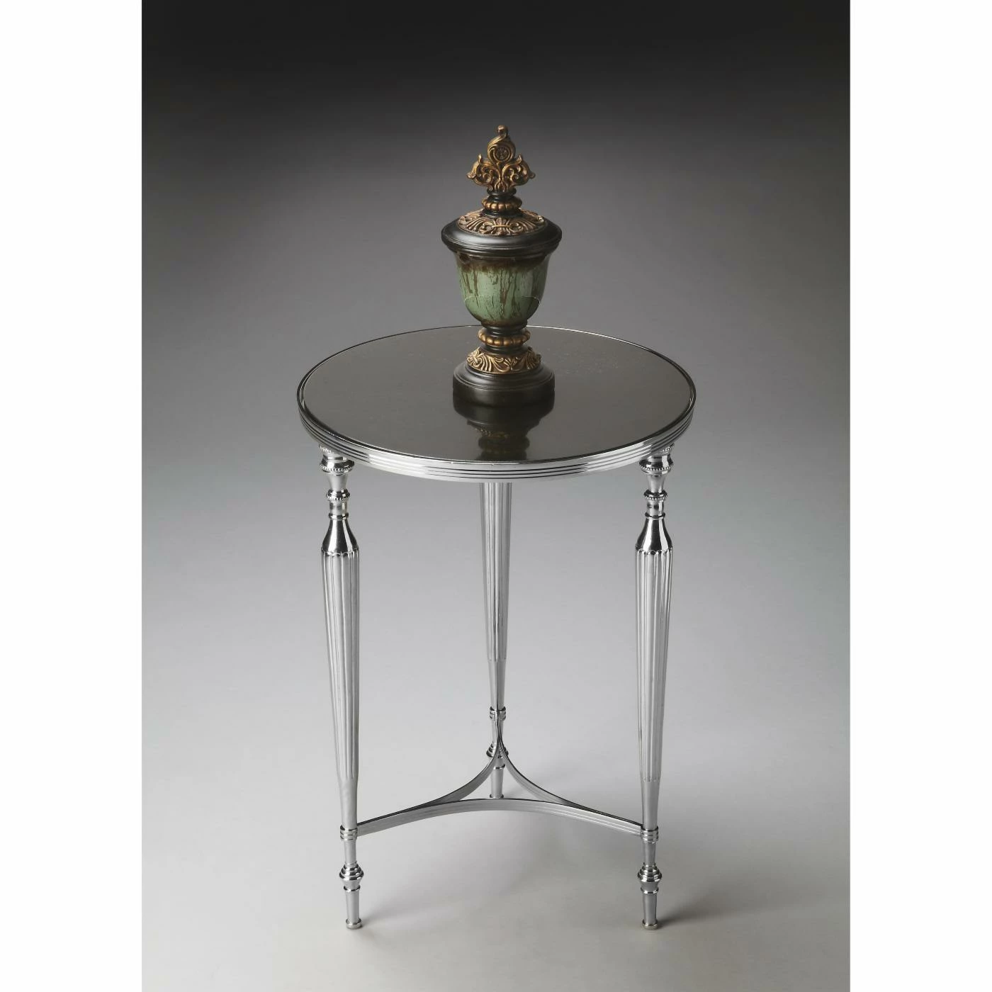 Brand new β€οΈ Butler Specialty Round End Tables & Side Tables Butler End Table - Nickel - 16.25 Diam. In. π