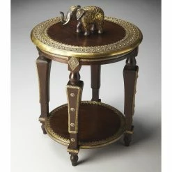 New ⭐ Butler Specialty Round End Tables & Side Tables Butler Round Accent Table - Artifacts 👍