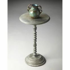 Coupon 😀 Round End Tables & Side Tables Butler Specialty Artifacts Pedestal Accent Table 🔔