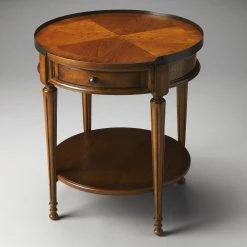 Best Sale 👏 Round End Tables & Side Tables Butler Specialty Masterpiece Sampson Accent Table ⌛
