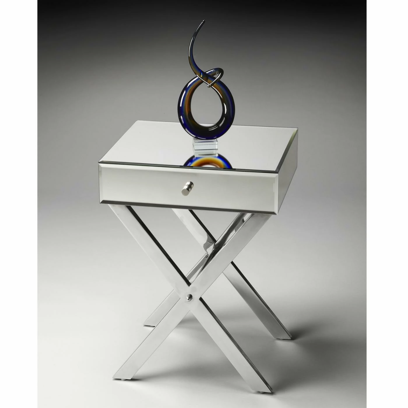 Best Sale π₯ Butler Specialty Rectangle End Tables & Side Tables Butler Vincennes Mirrored End Table With Drawer π