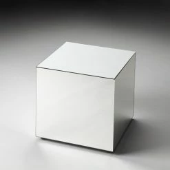 Cheapest ⌛ Butler Specialty Square End Tables & Side Tables Butler Emerson Mirrored Bunching Cube Table 🎁