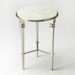 Outlet ✔️ Butler Specialty Round End Tables & Side Tables Butler Darrieux Round Marble End Table 🔔