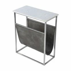 Best deal ๐ฅฐ Rectangle End Tables & Side Tables Butler Specialty Koler Marble And Leather Magazine Table โ๏ธ
