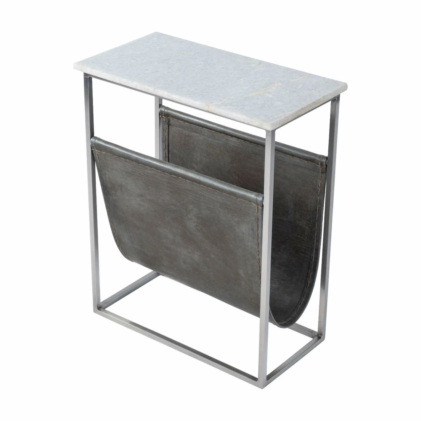 Best deal π₯° Rectangle End Tables & Side Tables Butler Specialty Koler Marble And Leather Magazine Table βοΈ