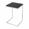 Discount 🔔 Square End Tables & Side Tables Butler Specialty Lawler Nickel Metal And Black Marble End Table 🧨