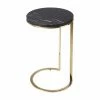 Promo 🔥 Round End Tables & Side Tables Butler Specialty Martel Marble And Metal Side Table 🛒
