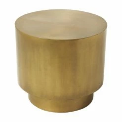 Budget ⌛ Round End Tables & Side Tables Butler Specialty Ervin Gold Metal Accent Table 💯