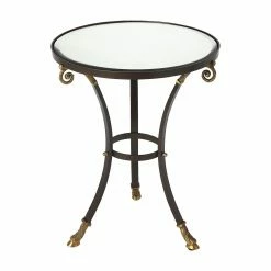 Cheapest ✨ Round End Tables & Side Tables Butler Specialty Meurice Glass And Metal Accent Table 🥰