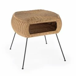Promo ❤️ Butler Specialty Round End Tables & Side Tables Butler Coralitta Rattan End Table 🔥