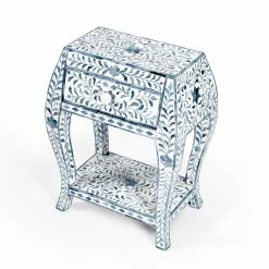 Discount 💯 Butler Specialty Rectangle End Tables & Side Tables Butler Trubadur Bone Inlay Side Table ✨