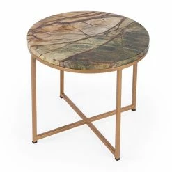 Deals ⌛ Butler Specialty Round End Tables & Side Tables Butler Giovanniya Marble Side Table 😉