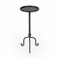 New ๐คฉ Butler Specialty Round End Tables & Side Tables Butler Metalworks Twisted Plant Stand ๐