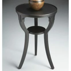 Best deal 🔔 Butler Specialty Round End Tables & Side Tables Butler Round Accent Table - Black Licorice 🧨