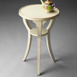 Best deal ✔️ Butler Specialty Round End Tables & Side Tables Butler Round Accent Table 24H In. - Cottage White 😉