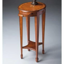 New 😉 Butler Specialty Oval End Tables & Side Tables Butler Accent Table 15W In. - Olive Ash Burl ⭐