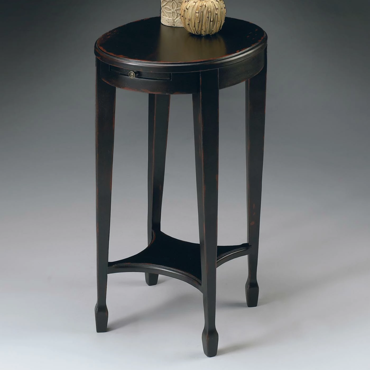 Promo βοΈ Butler Specialty Oval End Tables & Side Tables Butler Accent Table 26H In. - Plum Black π