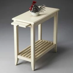 New 👍 Butler Specialty Rectangle End Tables & Side Tables Butler Chairside Table 24.25H In. - Cottage White 🌟