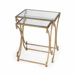 Top 10 😀 Butler Specialty Rectangle End Tables & Side Tables Butler Nesting Tables - Antique Gold ✨