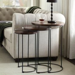 Top 10 🎁 Carolina Chair & Table Co. Round End Tables & Side Tables Carolina Wilmer Round Nesting Table Set ⭐