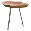 Brand new 🤩 Other Shapes - End Tables & Side Tables Chic Teak Teak Tray Top Metal Leg Side Table 😍