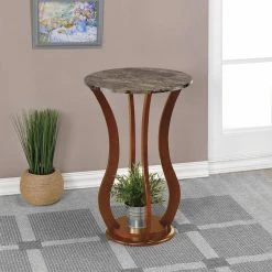 Deals 🌟 Round End Tables & Side Tables Coaster Furniture Chocolate Round End Table 🔥