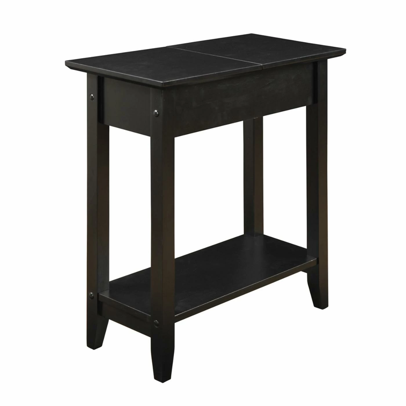 Outlet โญ Rectangle End Tables & Side Tables Convenience Concepts American Heritage Rectangle Wood End Table With Flip Top And Shelf ๐