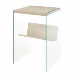 Cheap ⭐ Rectangle End Tables & Side Tables Convenience Concepts Soho Glass Sided End Table 😍