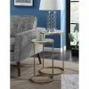 Best reviews of 😀 Round End Tables & Side Tables Convenience Concepts Gold Coast 2 Piece Faux Marble Top Nesting End Table Set ⭐