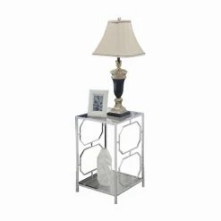 Best deal 🛒 Square End Tables & Side Tables Convenience Concepts Omega Chrome End Table 😍