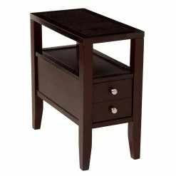 Best deal 🎁 Rectangle End Tables & Side Tables Crown Mark Matthew Rectangular Chair Side Table With Drawer 🎁
