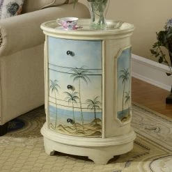 Budget 🔥 Oval End Tables & Side Tables Coast To Coast 3 Drawer Oval Chest 👏