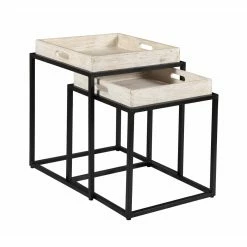 Best Sale ๐ Coast To Coast Imports, LLC Square End Tables & Side Tables Coast To Coast Imports Merrimack 2 Piece Nesting End Tables ๐