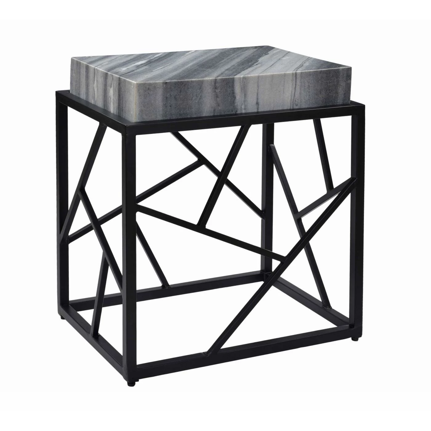 New βοΈ Coast To Coast Imports, LLC Square End Tables & Side Tables Coast To Coast Imports Geometric Marble Topped Accent Table β¨