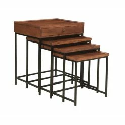Cheap 🌟 Coast To Coast Imports, LLC Square End Tables & Side Tables Coast To Coast Imports Field 4 Piece Nesting End Tables ✔️