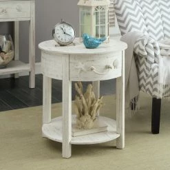 Outlet 😀 Round End Tables & Side Tables Coast To Coast Sanibel 1 Drawer End Table 🤩