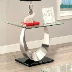 Cheapest 🎉 Square End Tables & Side Tables Furniture Of America Meryl U-Shaped Base End Table ❤️