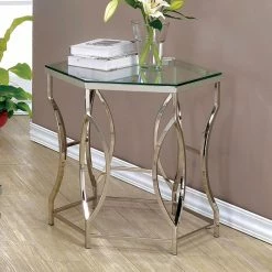 Deals 🔔 Other Shapes - End Tables & Side Tables Furniture Of America Remus Hexagonal End Table 😉